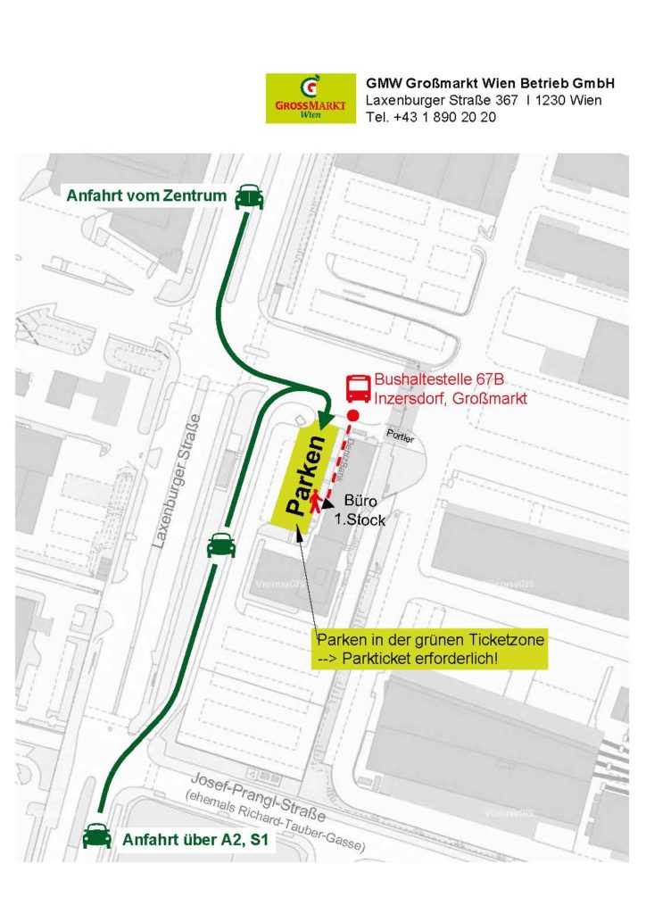 Planansicht zur Zufahrt mit einem Auto